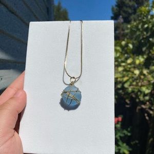 Blue rich with golden wire